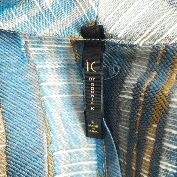 IC by Connie K Womens Large Tapestry Open Front Blazer Coat Jacket Made In USA - Picture 3 of 7